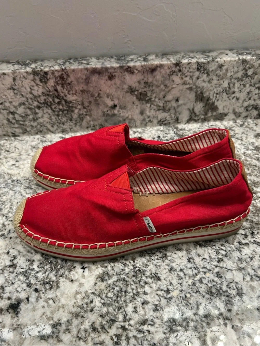 Joy and Mario Red Canvas Espadrilles Size 8.5